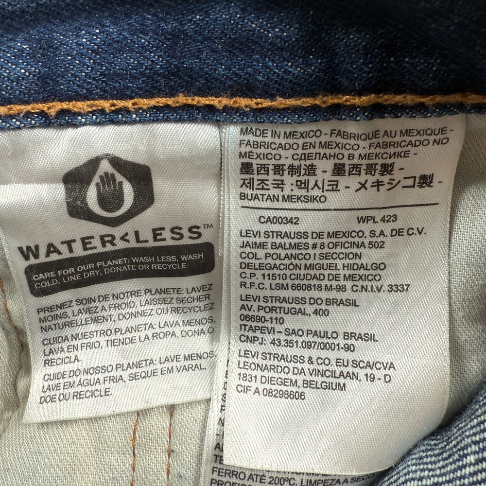 Levi's 501 Original Fit Jeans Mens 36x30 Blue Denim Cotton Mid Rise Straight Leg - Picture 6 of 10